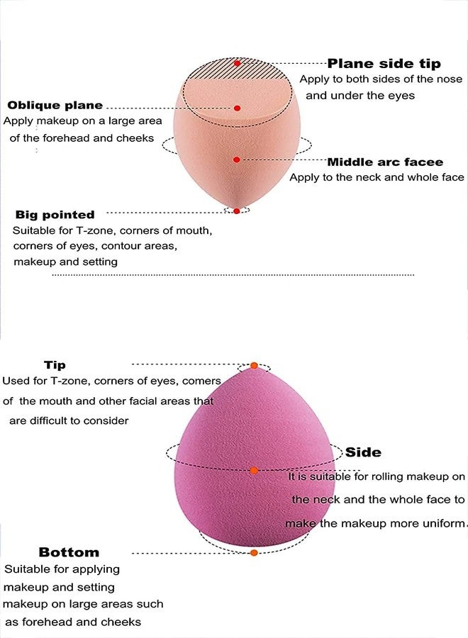 GOLD MAX Makeup Sponge Set Beauty Blender with Egg Case, Soft Sponge For Liquid Foundation, Creams, and Powders，Latex Free Wet and Dry Makeup (Pink Series) - Image 5