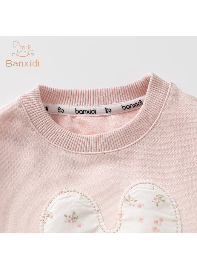 Benhedi Banxidi Girls' Pullover Hoodie Spring And Autumn New Stylish Children's Long Sleeve Toddler Spring Baby Top - Image 2