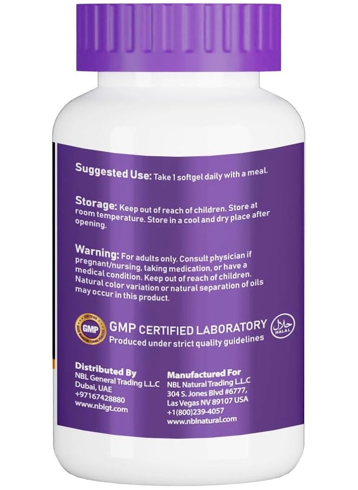 NBL Natural Saw Palmetto Extract 320 mg with Pumpkin Seed Oil, 90 Softgels  - Image 3
