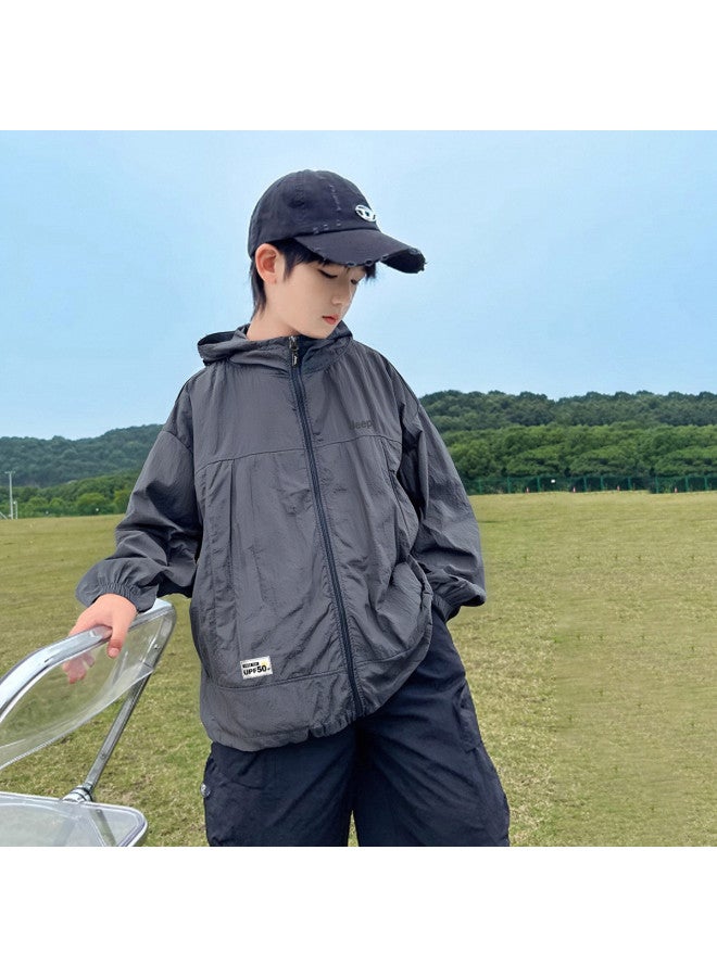 Jeep Upf50+】cooling Kids Sun Protection Jacket Summer Lightweight Breathable Boys And Girls Outdoor Sunscreen Coat - Image 3