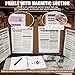 Luazuri DND DM Screen 5e Dungeon Master Screen Deluxe Leather 4Panel Customizable Magnetic Panel Game Master Screen with Magnetic Stickers for Dungeons and Dragon Pathfinder - Image 4
