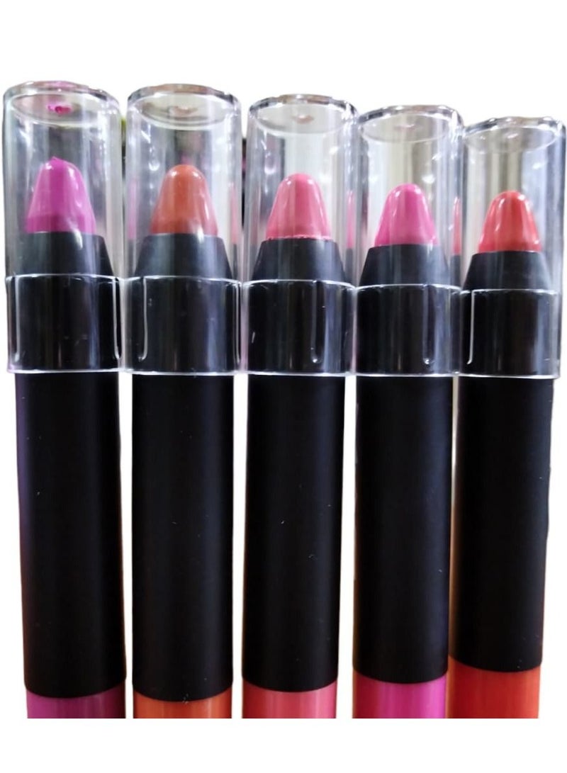 Lip Stick 5 Colors Set for Girls With Lip Balm And Protection From Cracks - Image 1