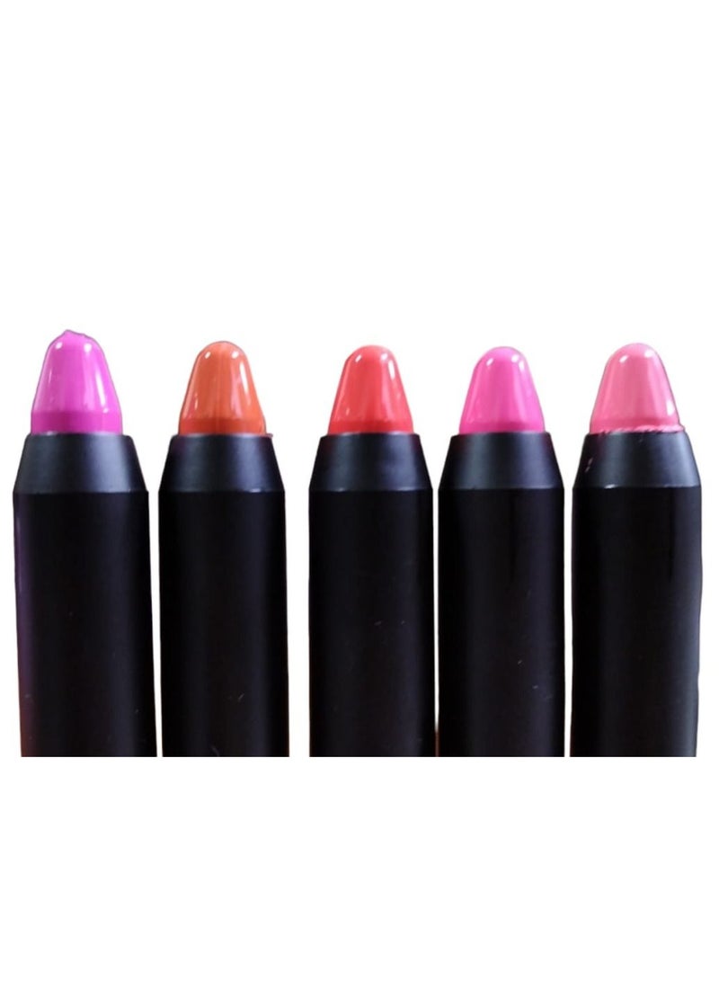 Lip Stick 5 Colors Set for Girls With Lip Balm And Protection From Cracks - Image 2
