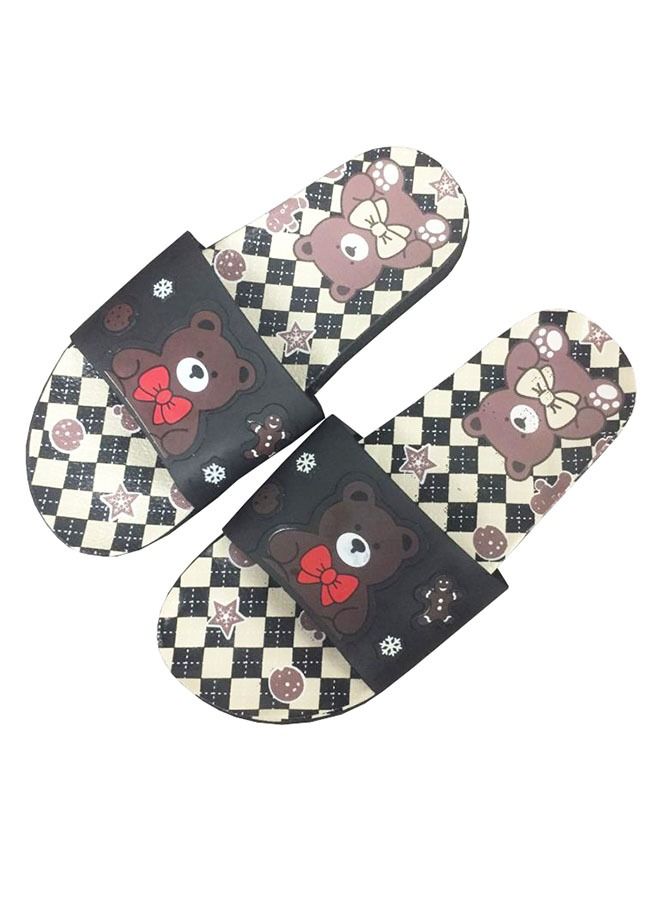 ZCM-HAPPY Women Fashion Summer Bear Slippers Outdoor or Indoor Flat Beach Sandals - Image 1