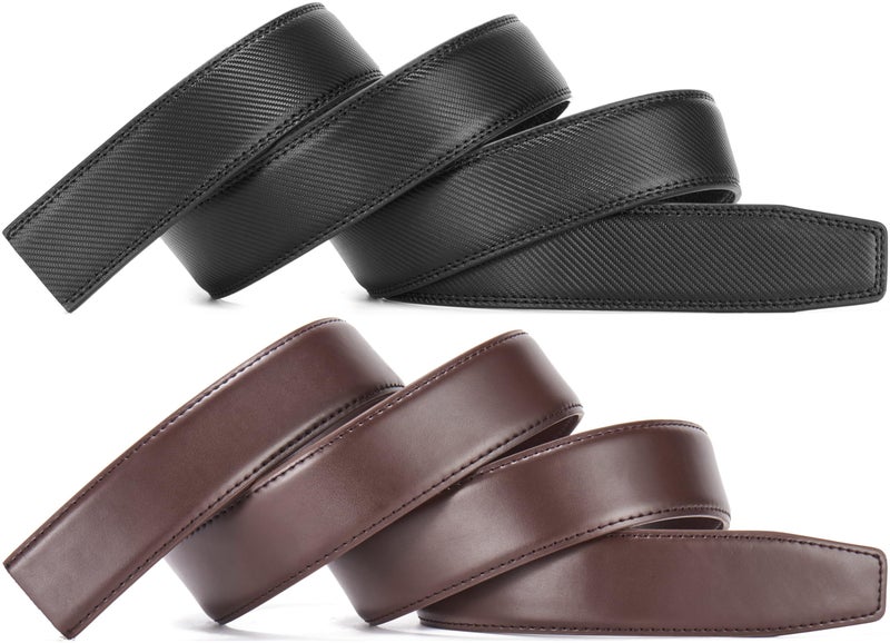 CHAOREN Ratchet Belt Replacement Strap 1 3/8â€, Leather Belt Strap for 40MM Slide Click Buckle - Image 3