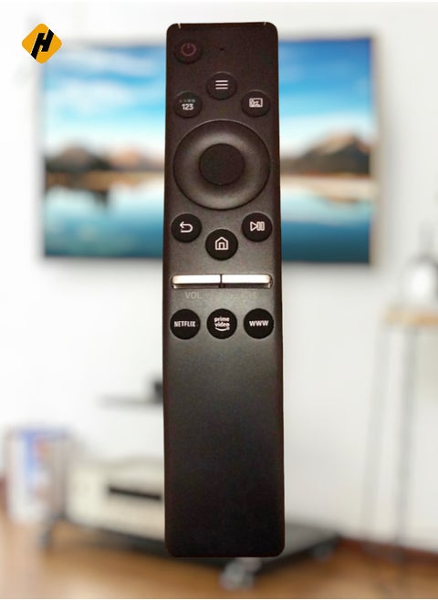جهاز تحكم عن بعد عالمي لتلفزيون سامسونج الذكي، بديل عن بعد لتلفزيونات HDTV 4K UHD المنحنية QLED والمزيد، مع أزرار Netflix Prime-Video