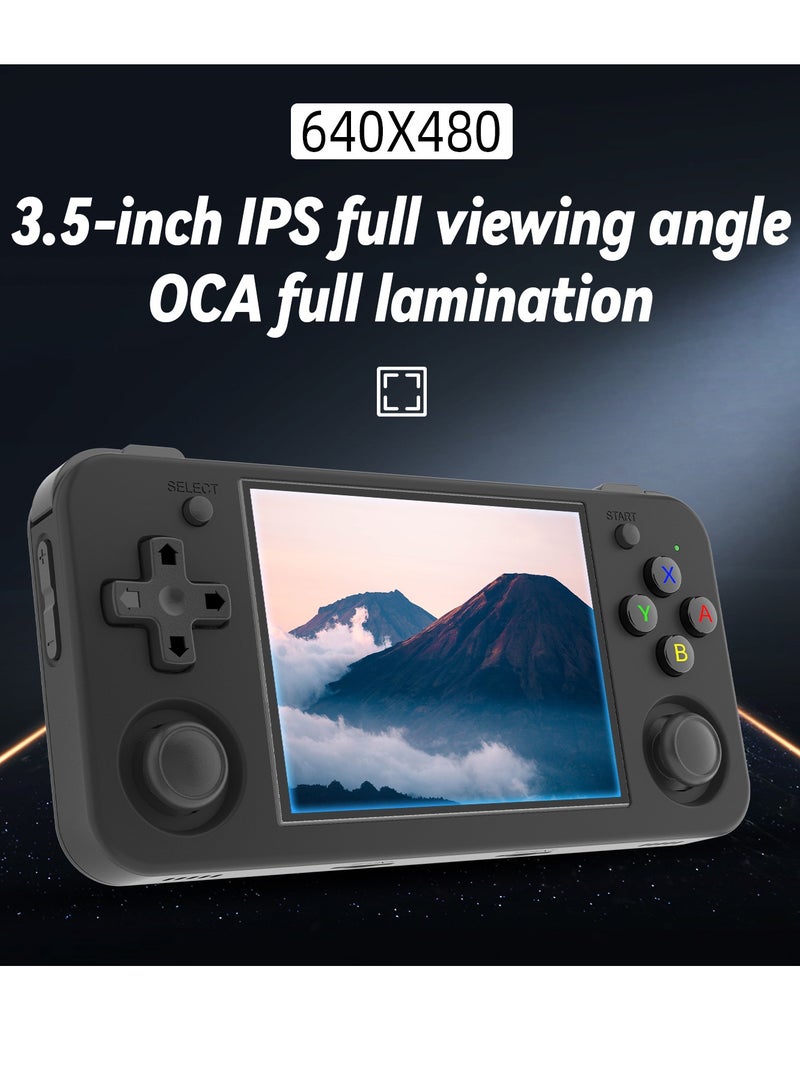 ANBERNIC  RG35XX H Retro Handheld Game Console, 3.5 Inch IPS Screen Linux System Built-in 64G TF Card 5528 Games Support HDMI TV Output 5G WiFi Bluetooth 4.2 (Black) - Image 4