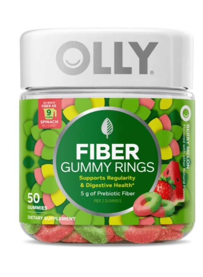 OLLY Fiber Gummy Rings, Berry Melon, 50 Gummies - Image 1