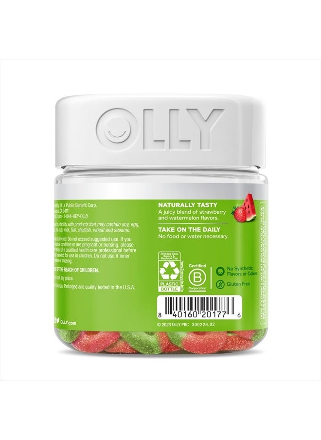 OLLY - Fiber Gummy Rings, Berry Melon, 50 Gummies - Image 1