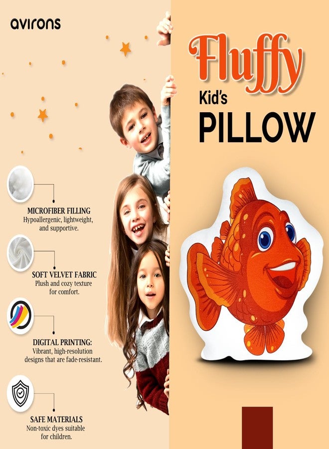 Avirons Plush Kids’ Fish Pillow - Soft, Snuggly, and Playful Cushion Perfect for Naptime, Playtime, or Relaxing, Adding Fun Jungle Adventure and Comfort to Every Moment - Image 5
