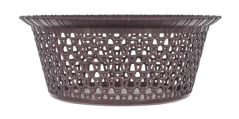 Kuber Industries Heart Home Multipurposes Round Plastic Basket, Organizer For Kitchen, Countertops, Cabinets, Bathrooms- Set of 3 (Brown) -46HH04 - Image 5
