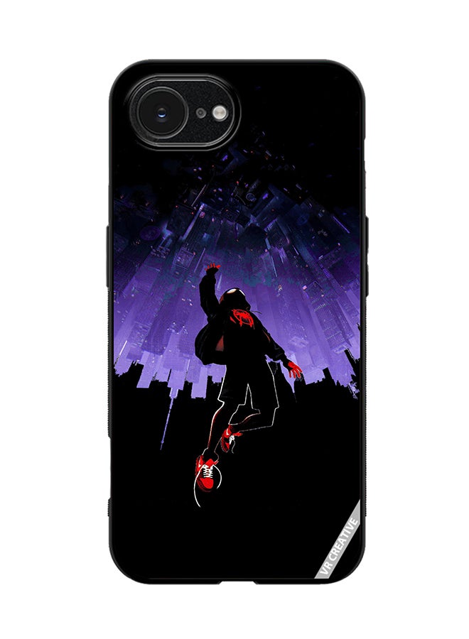 Protective Case Cover For Apple iPhone 16e Spider-Man In Space Design Multicolour