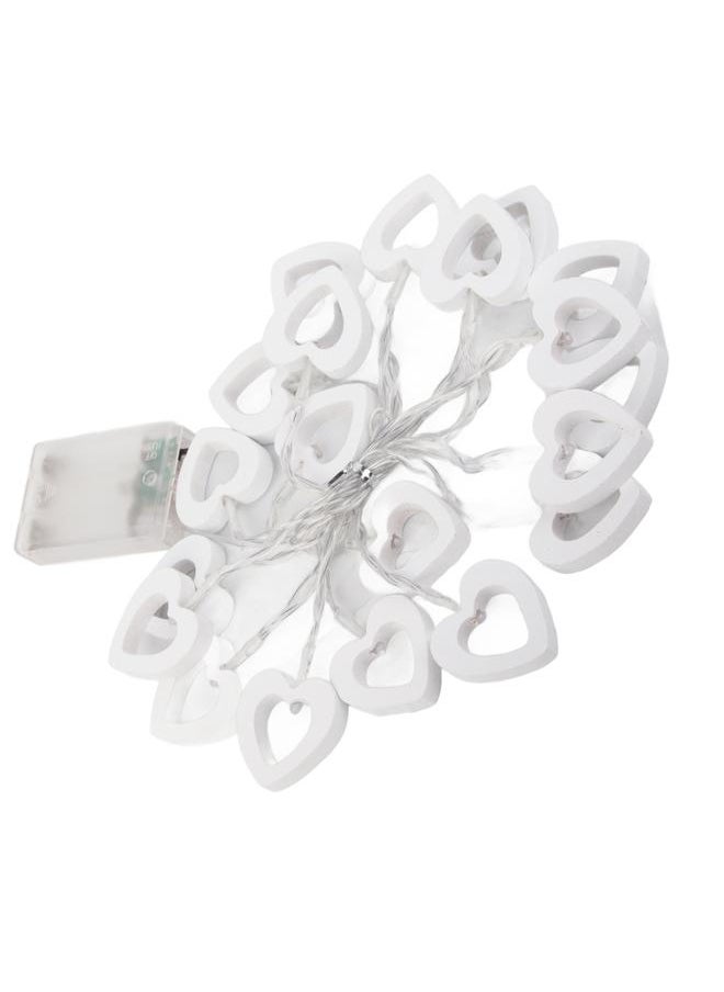 xozgdovg - LED String Lights Heart Shaped Fairy String Lights Battery Powered for Garden Holiday Wedding Birthday Party 3 Meter 20LED - Image 1