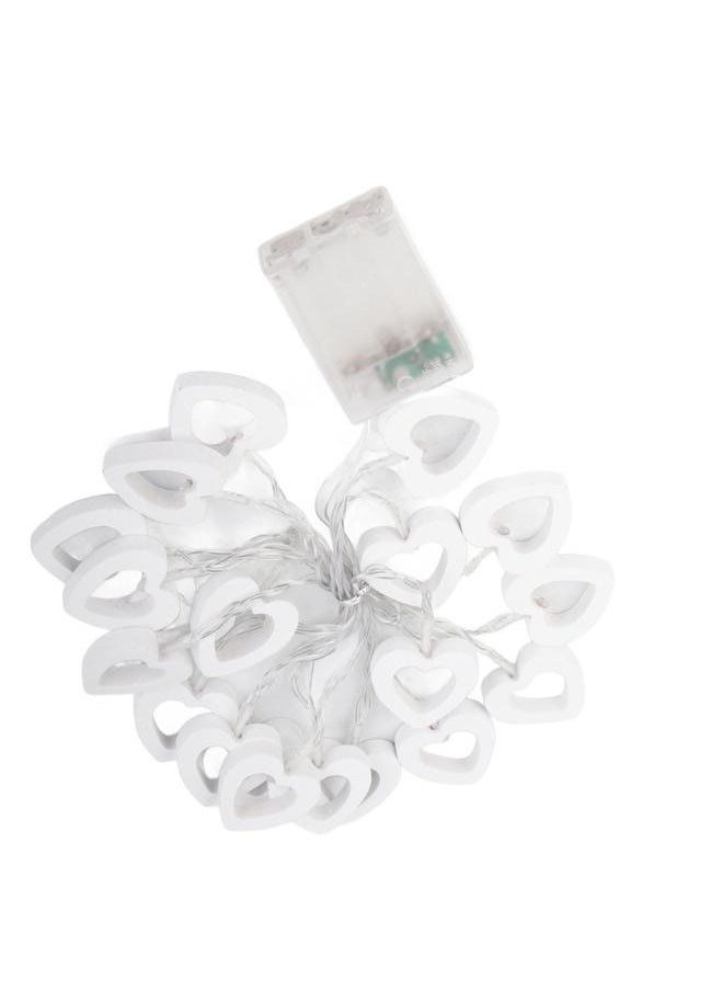 xozgdovg - LED String Lights Heart Shaped Fairy String Lights Battery Powered for Garden Holiday Wedding Birthday Party 3 Meter 20LED - Image 1