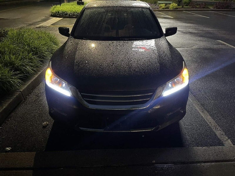 iJDMTOY Compatible With 2013-2015 Honda Accord Sedan, Set of Xenon White LED Even Illuminating Daytime Running Light Retrofit Kit, Fit Inside Parking Lamp Housing - Image 2
