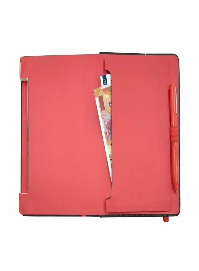 Viva ZING | A5 NOTEBOOK | Planner Diary | Hard Cover | 80 gsm | ruled | Squares Pages | Information pages | office diary planner (ORANGE) - Image 3