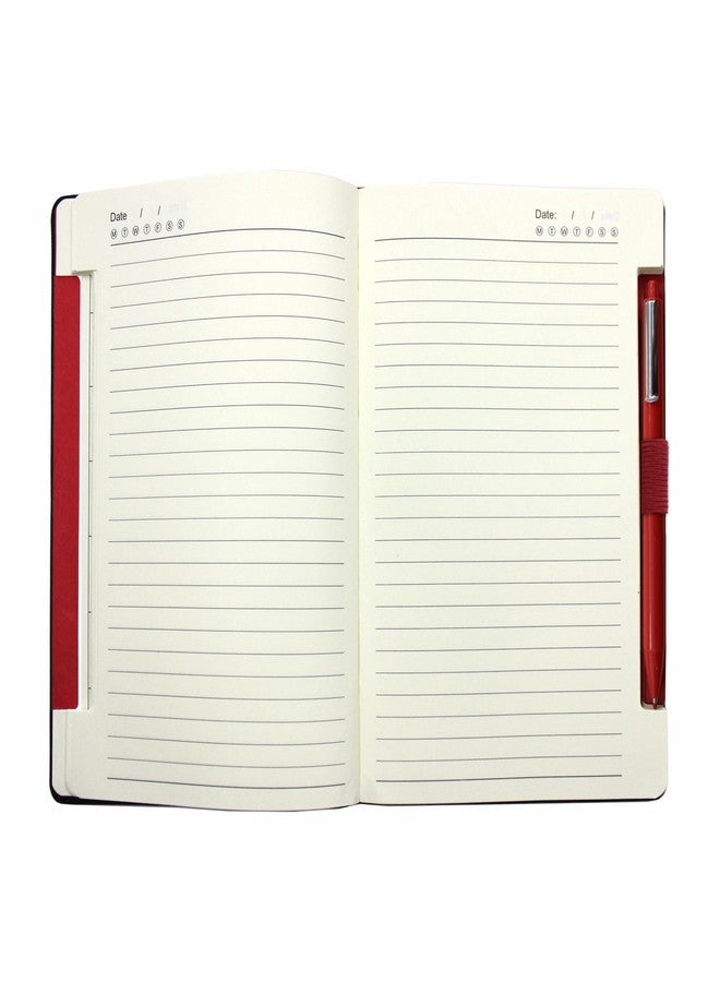 Viva ZING | A5 NOTEBOOK | Planner Diary | Hard Cover | 80 gsm | ruled | Squares Pages | Information pages | office diary planner (ORANGE) - Image 2