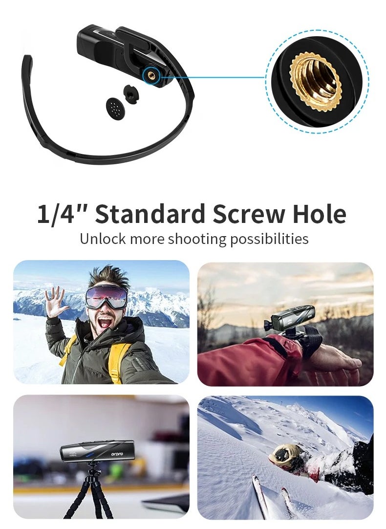 ORDRO Ordro EP8 Head Wearable Action Camera Vlog 4K 60fps for YouTube Videos Motorcycle Helmet Digital Camcorder Camara Stabilization  - Image 5