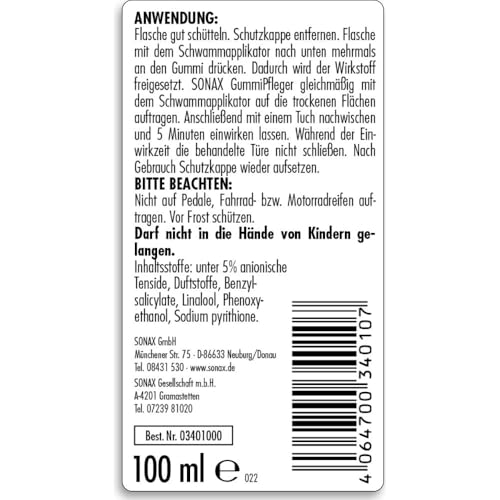 SONAX 03401000 Rubber Treatment - Image 2