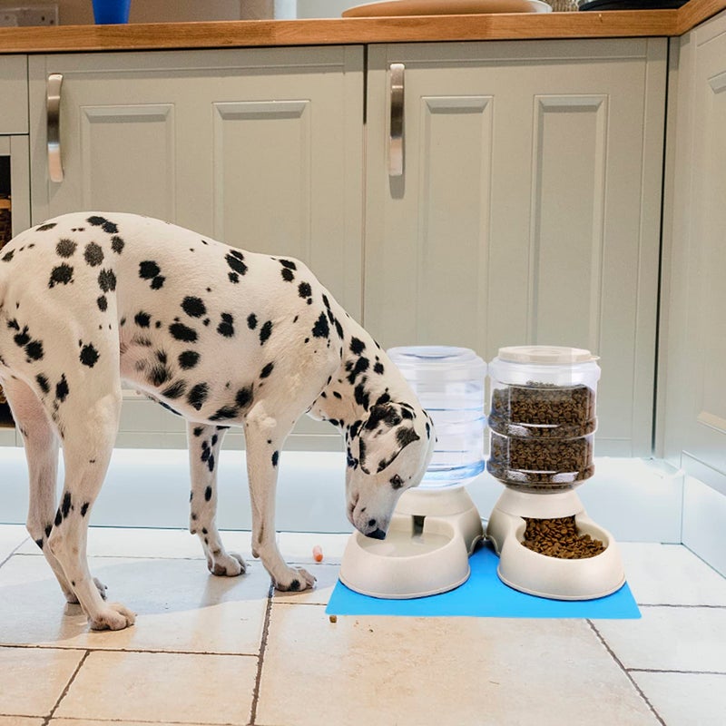 Pawzone Automatic Feeder for Small and Medium Pets, Automatic Cat Feeder, Water Dispenser and Feeder with Silicone Bowl Mat, 3.8 L x 2 - Image 2