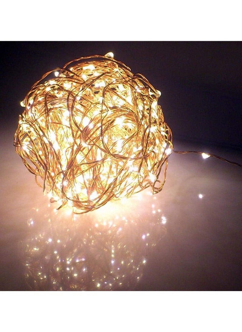 Generic Fairy Christmas Diwali Lights Battery Operated10M/33ft/100 LED Warm White String Light Waterproof Battery Case Indoor Lights for Xmas Tree Wedding Party Events Garden Spring Decoration  - Image 3