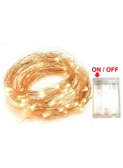 Generic Fairy Christmas Diwali Lights Battery Operated10M/33ft/100 LED Warm White String Light Waterproof Battery Case Indoor Lights for Xmas Tree Wedding Party Events Garden Spring Decoration  - Image 5