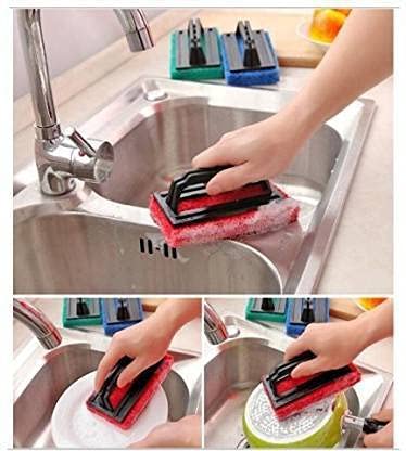 Primo Cleats Primo Cleats Tile Cleaning Multipurpose Scrubber Brush with Handle Set of 4 - Image 3