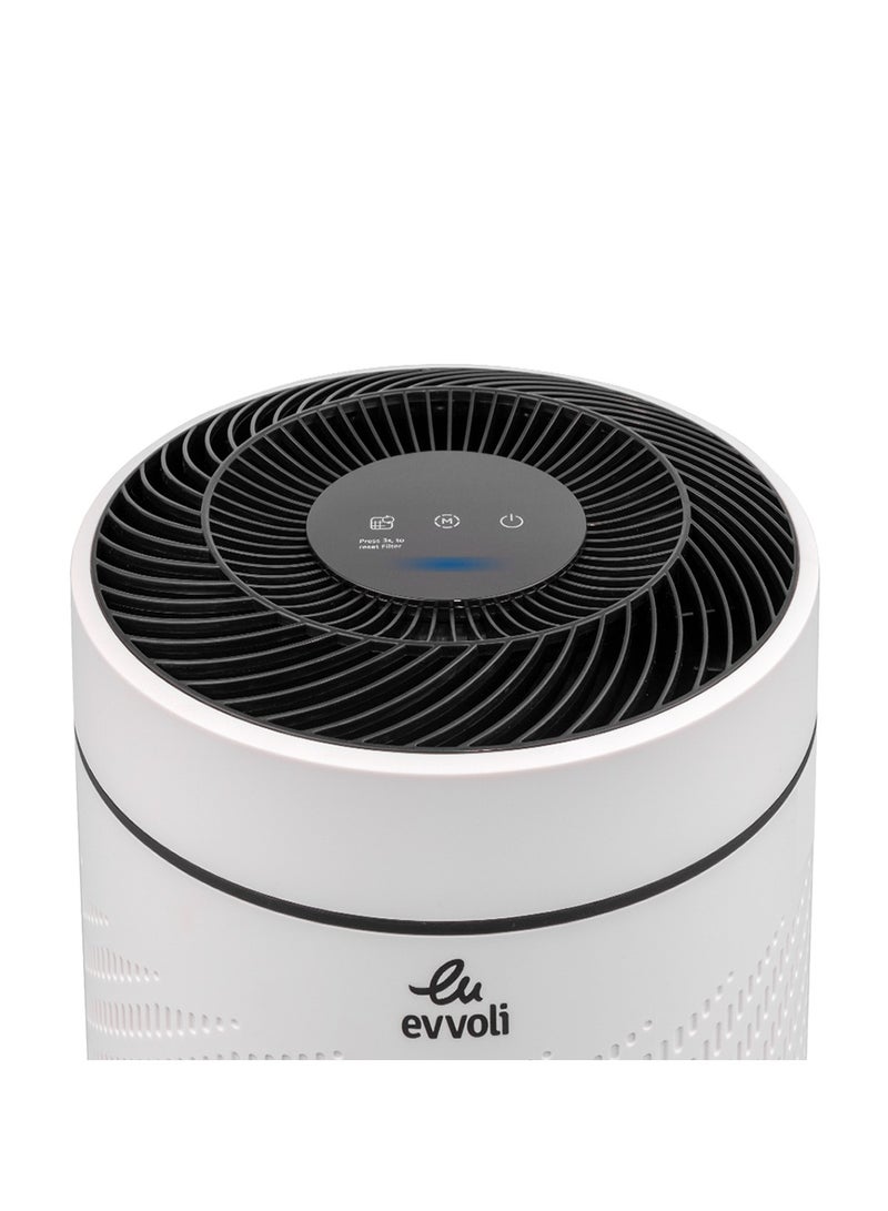 evvoli Air Purifier with Extra Filter Suitable for Medium Rooms - 27㎡ Coverage EVAP-27W-Filter-27 White - Image 4