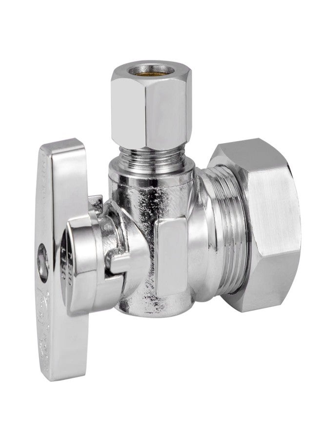 Breezliy Heavy Duty Angle Stop Valve 1/2" Nom (5/8" OD) Comp x 3/8" OD Comp, 1/4-Turn Operation，High quality lead-free brass (2PCS) - Image 3