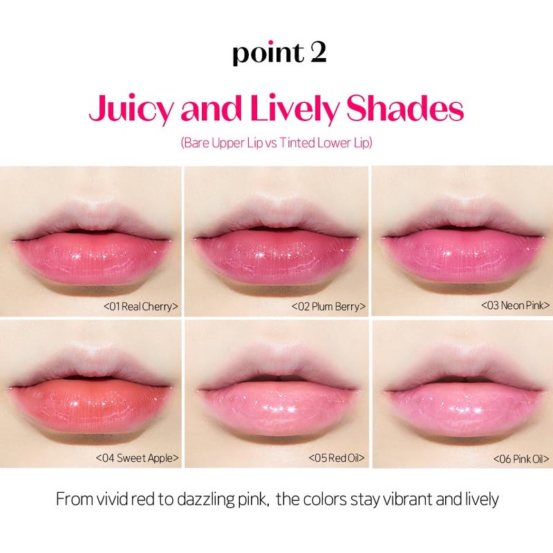 Etude Dear Darling Lip Oil Tint Juicy Moisture Rich Formula Shade 01 Real Cherry 42ml - Image 5