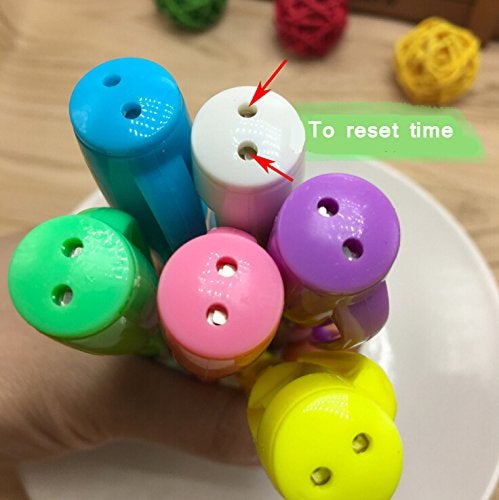 BXT 6pcs Ballpoint Pen with Electronic Watch 0.5MM Fine Point Pen with Time Clock for Examing, Writing and Note Taking, School Stationery Supplies - Image 4