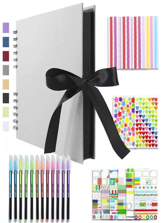 Vienrose Scrapbook Album 80 Pages, DIY Photo Album with Accessories, Red Kraft Paper Memory Book for Wedding, Birthday, Travel, Valentine, Mother’s Day, 11x8 Inches - Image 1