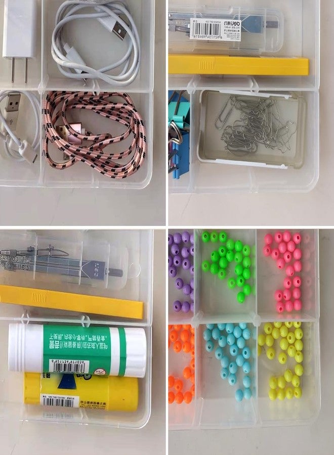 Vidifor 2 Packs 8-Compartments Art Supply Container, Clear Plastic Organizer Box with Dividers for Crafts Jewelry Fishing Tackles Hardware Metal - Image 5