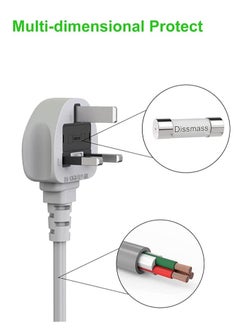 POWER Multifunctional electric Power Socket 5 meters 2500W 3 plug, 2 PCS USB, 1 PD Fast Charger  - Image 3