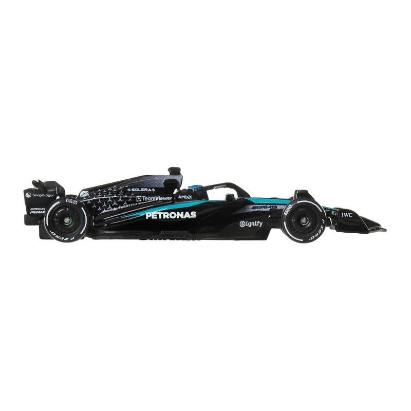 Hot Wheels Premium Formula 1 2025 Mercedes-AMG Petronas #63 George Russell Die-cast Car (1:64, Black/Mint Green) - Image 3