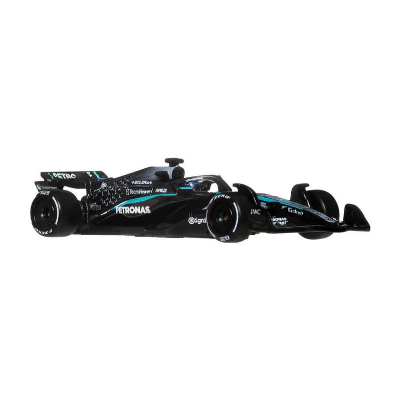 Hot Wheels Premium Formula 1 2025 Mercedes-AMG Petronas #63 George Russell Die-cast Car (1:64, Black/Mint Green) - Image 4