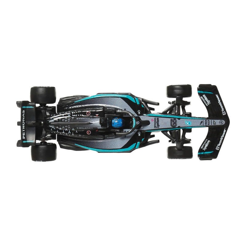 Hot Wheels Premium Formula 1 2025 Mercedes-AMG Petronas #63 George Russell Die-cast Car (1:64, Black/Mint Green) - Image 2