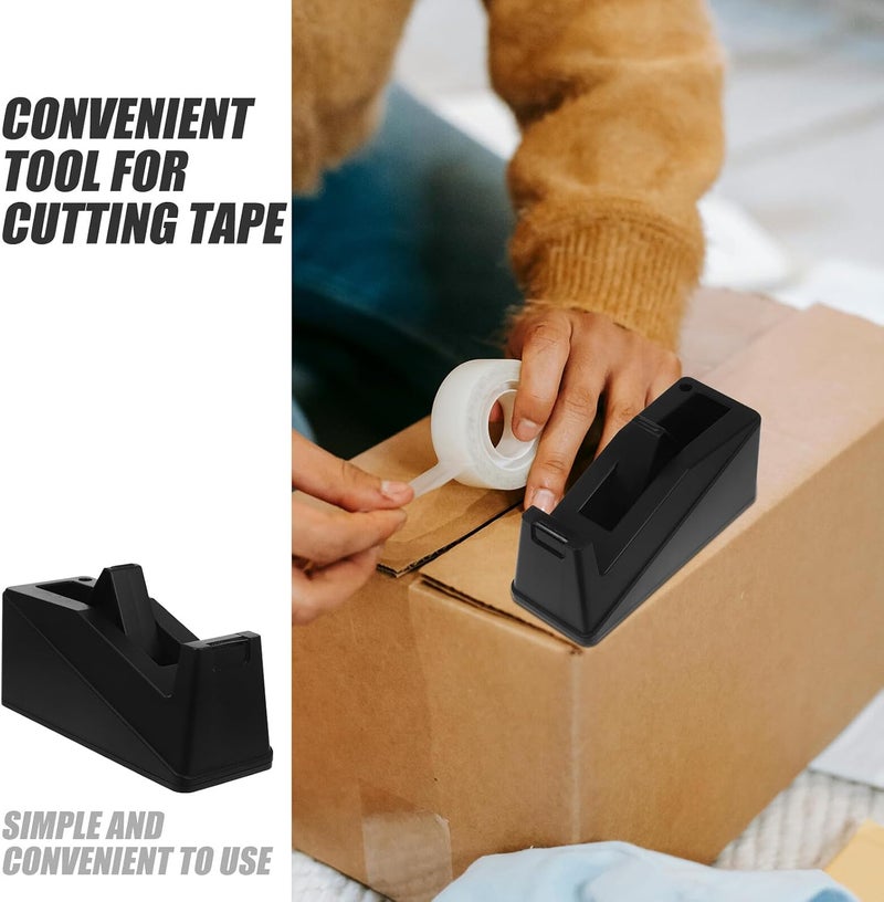 Large Desktop Tape Dispenser Holder for Office Use Freestanding Plastic Tape Cutter Base for School and Home - Image 3