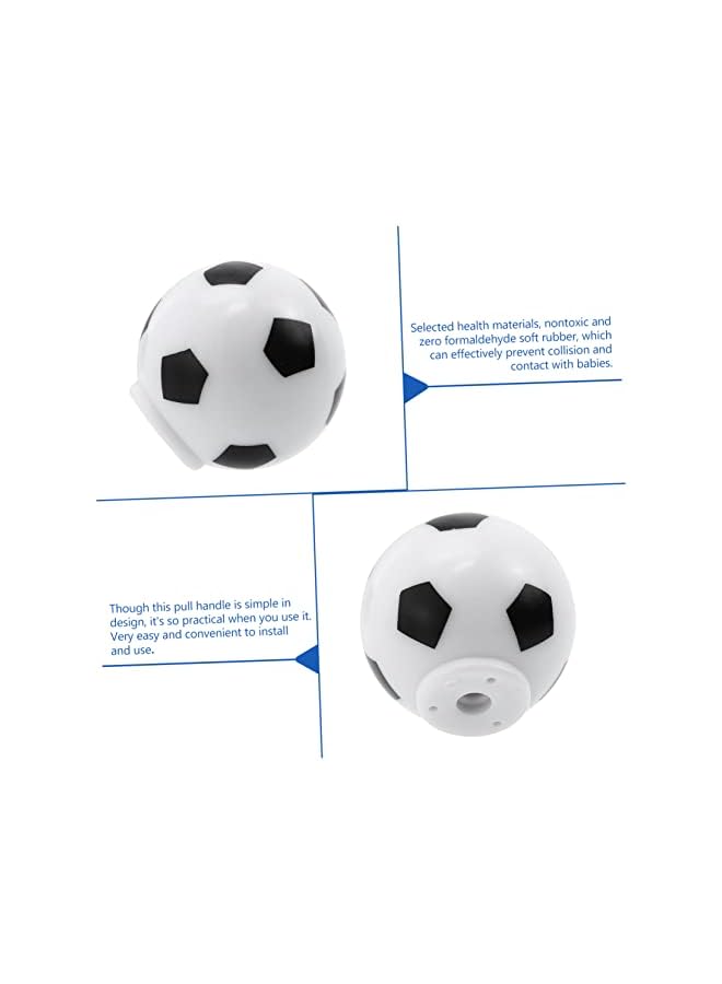 The Bros 5pcs Football Handle Cabinet Knobs Accessories Boy Room Furniture Soccer Dresser Knob Vintage Drawer Pulls Kids Furniture Pull Handle for Drawer Kitchen Cabinet Children's Room Abs - Image 5