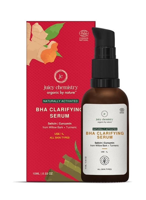 مصل Bha من Juicy Chemistry - 10 مل، غني بلحاء الصفصاف والكركم، للتحكم في حب الشباب في الوجه والندبات العميقة، يقشر ويحسن ملمس البشرة