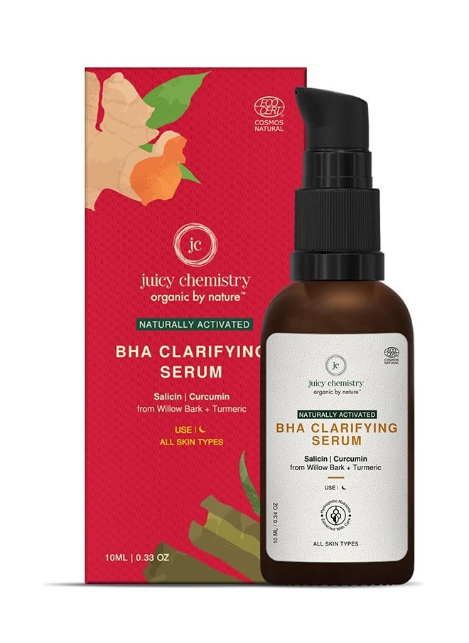 مصل Bha من Juicy Chemistry - 10 مل، غني بلحاء الصفصاف والكركم، للتحكم في حب الشباب في الوجه والندبات العميقة، يقشر ويحسن ملمس البشرة