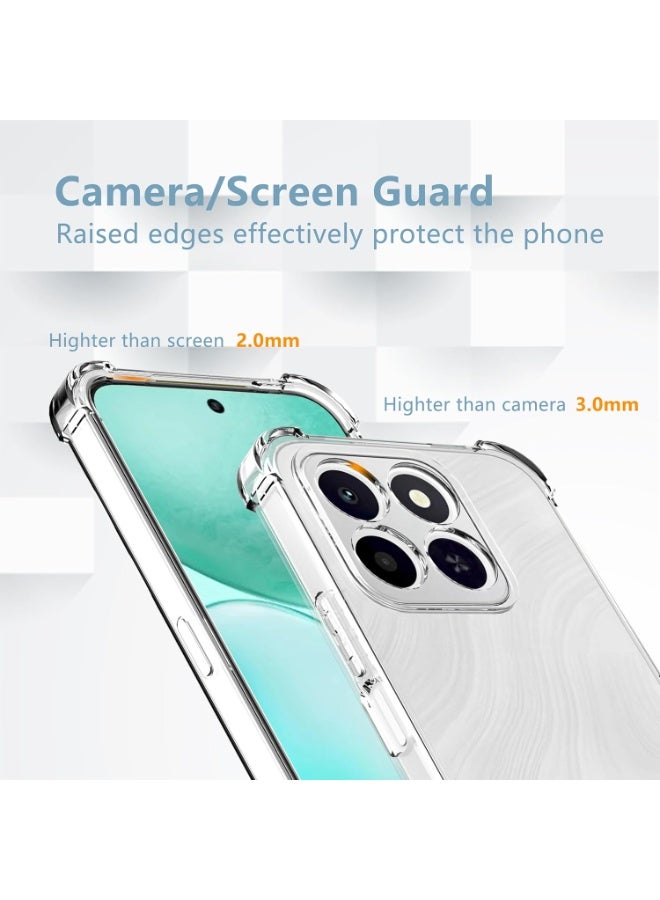 غطاء حماية شفاف للغاية لهاتف Honor X6c مع قطعتين من غطاء الحماية الزجاجي المقوى عالي الوضوح لهاتف Honor X6c - Image 2