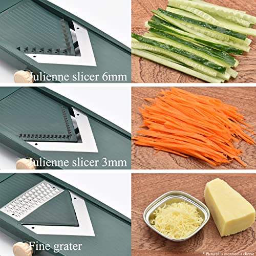 NACOLUS Adjustable Mandoline Slicer for Kitchen - Ultra Sharp V-Blade with Container, Julienning Slicer for Potatoes, Apples, Onions, Tomatoes - Image 5