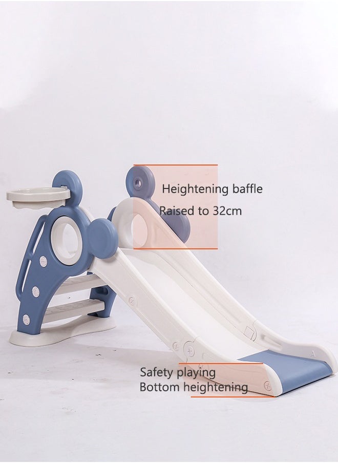 GROIC - Folding Slides for Kids, Upgraded 3 in 1 Childre Slides, Indoor/Outdoor Toddler Slide with Basketball and Hoop, Freestanding Foldable Large Backyard Slide, Slide Set for Toddlers - Image 1