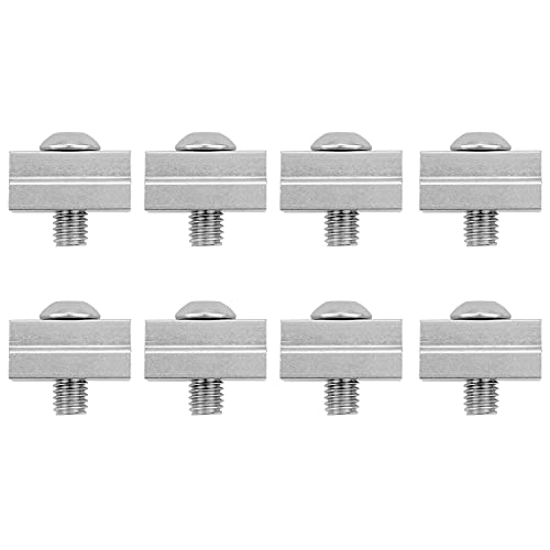 MOEBULB T Slot Nuts Compatible with Toyota Tunda Tacoma Pickup Truck Bed Deck Rails Cleats Rack Rail with Stainless Button Socket Cap Screw 8-Pack Silver - Image 2