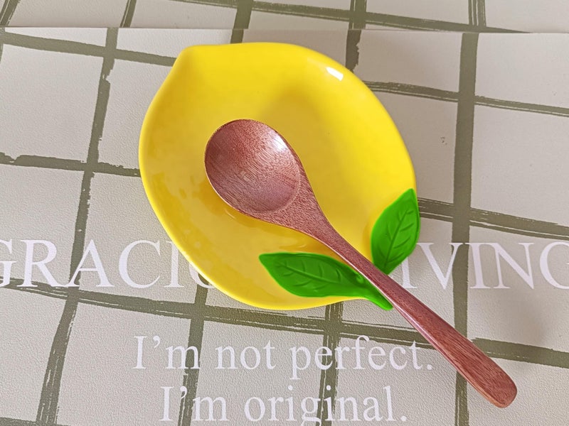 TOPYOKK Ceramic Spoon Rest for Stove Top & Kitchen Counter Spoon Holder for Stove & Cooking Spoon Holder for Ladle Cute Coffee Spoon Rest Utensil Rest Spatula Rest, Lemon Kitchen Decor & Accessories (Yellow) - Image 5