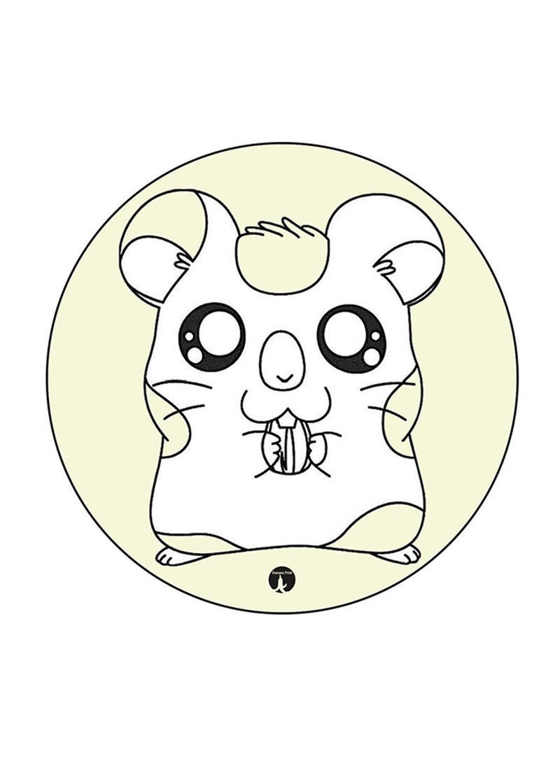 RKN Anime Hamtaro Printed Mouse Pad Round  Multicolour