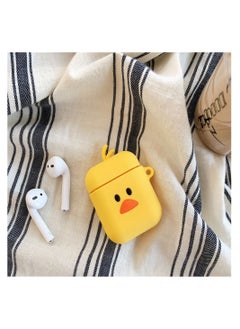 Cool Baby Airpods bluetooth Cartoon Earphone Case Shockproof Silicone Protective Cover,YELLOW 