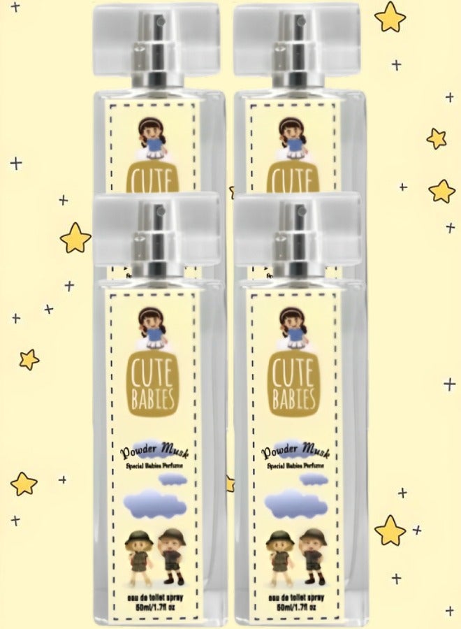 Cute 4 Pieces Babies Powder Musk Perfume 50ml EDT - Image 1