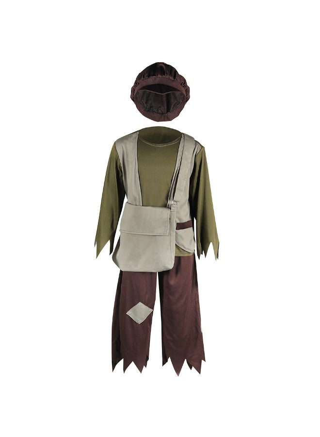 NIBEMINENT The stage play on Children's Day, June 1st, features a boy from a poor family role-playing performance costume - Image 1